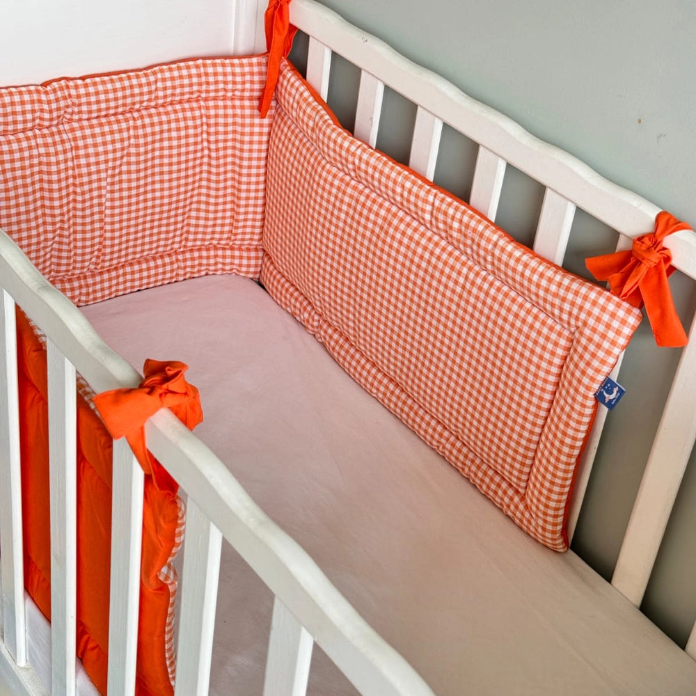 Baby Bulle Tour de Lit Vichy Orange