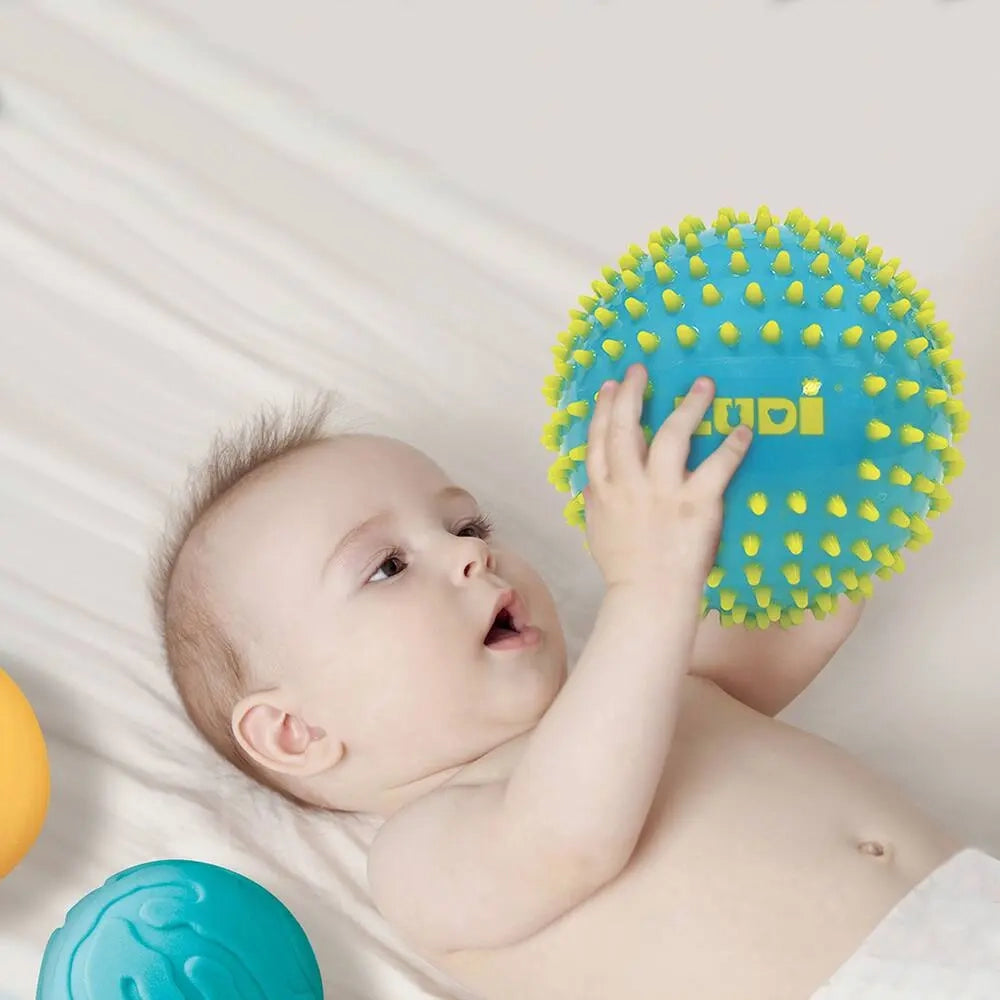 Ludi 3 Balles Sensorielles 6M+ - Bleu