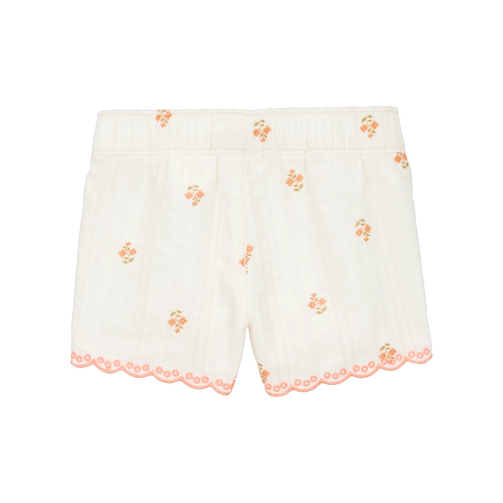 OshKosh Baby Girl Seersucker Shorts - Cream Floral
