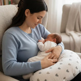 BébéYo Nursing Pillow - Grey Hearts