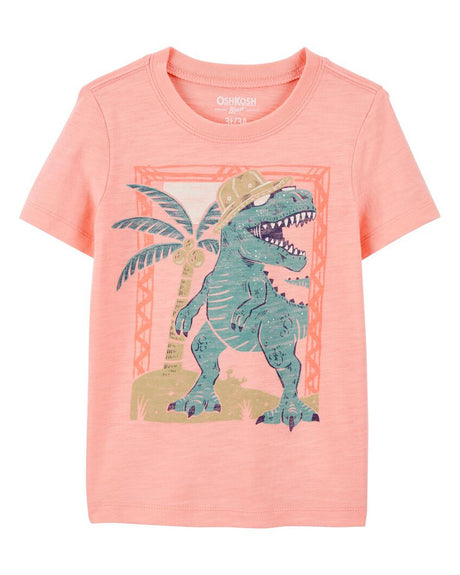 T-Shirt Graphique Dinosaure OshKosh - Corail