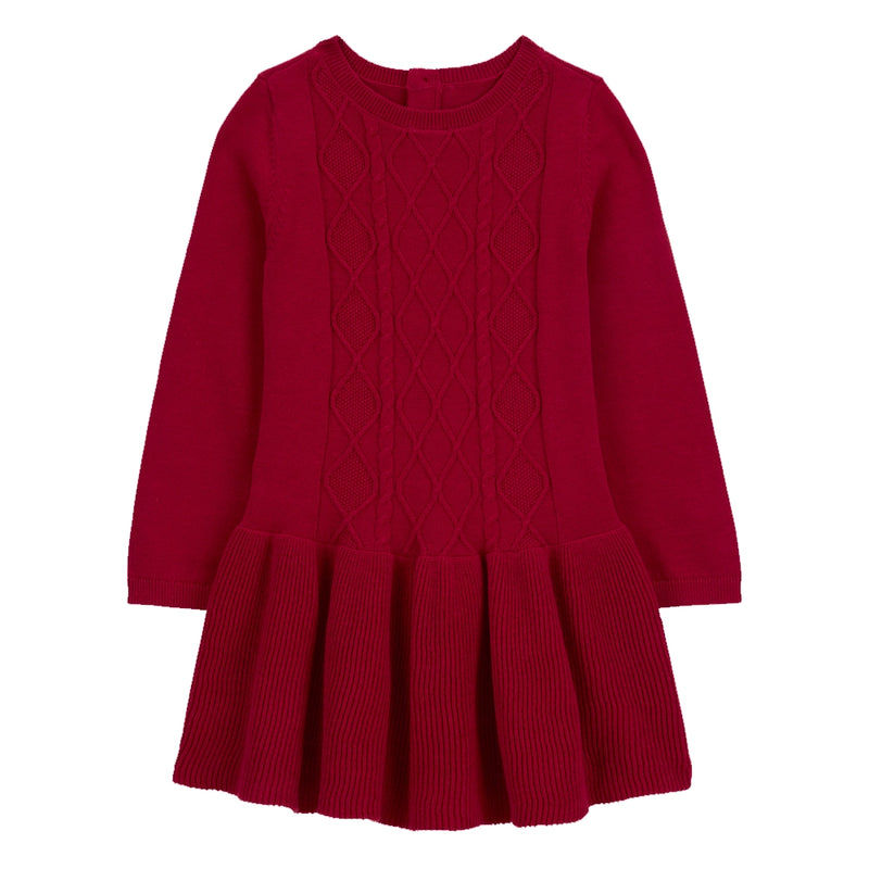 Carter's Cable Knit Sweater Dress - Red