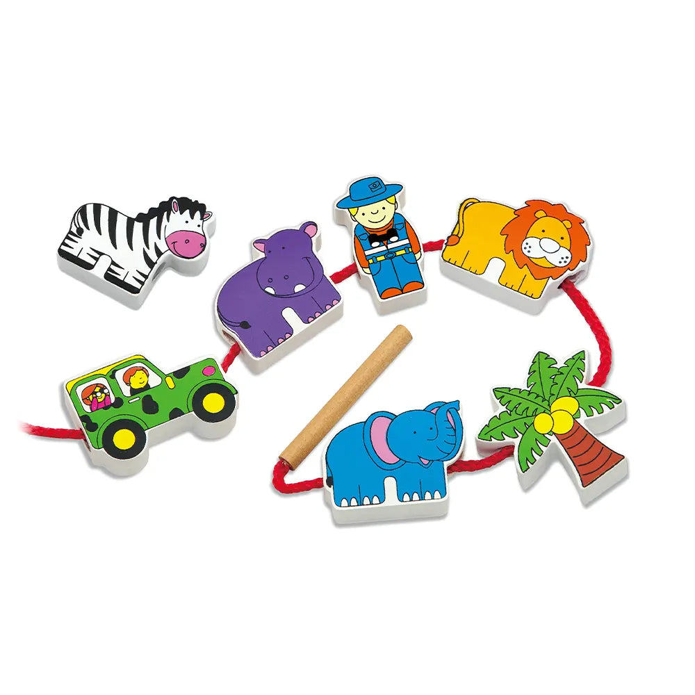 Viga Toys Laçage en Bois Zoo 3A+