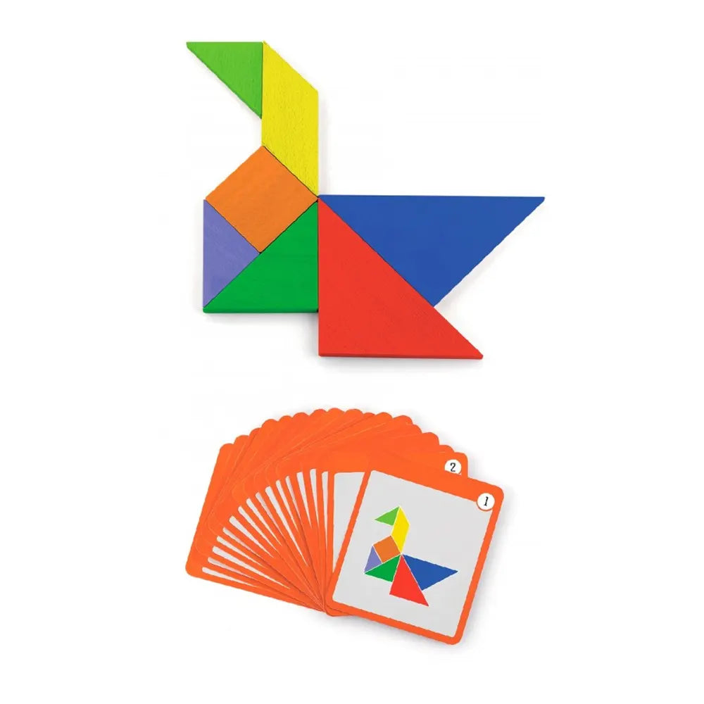 Viga Toys Tangram Magnétique en Bois 35 Pièces - 3A+