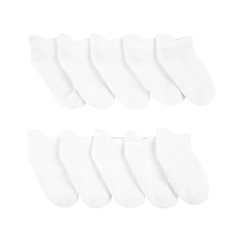 Lot de 10 Paires de Chaussettes Invisibles Carter's - Blanc