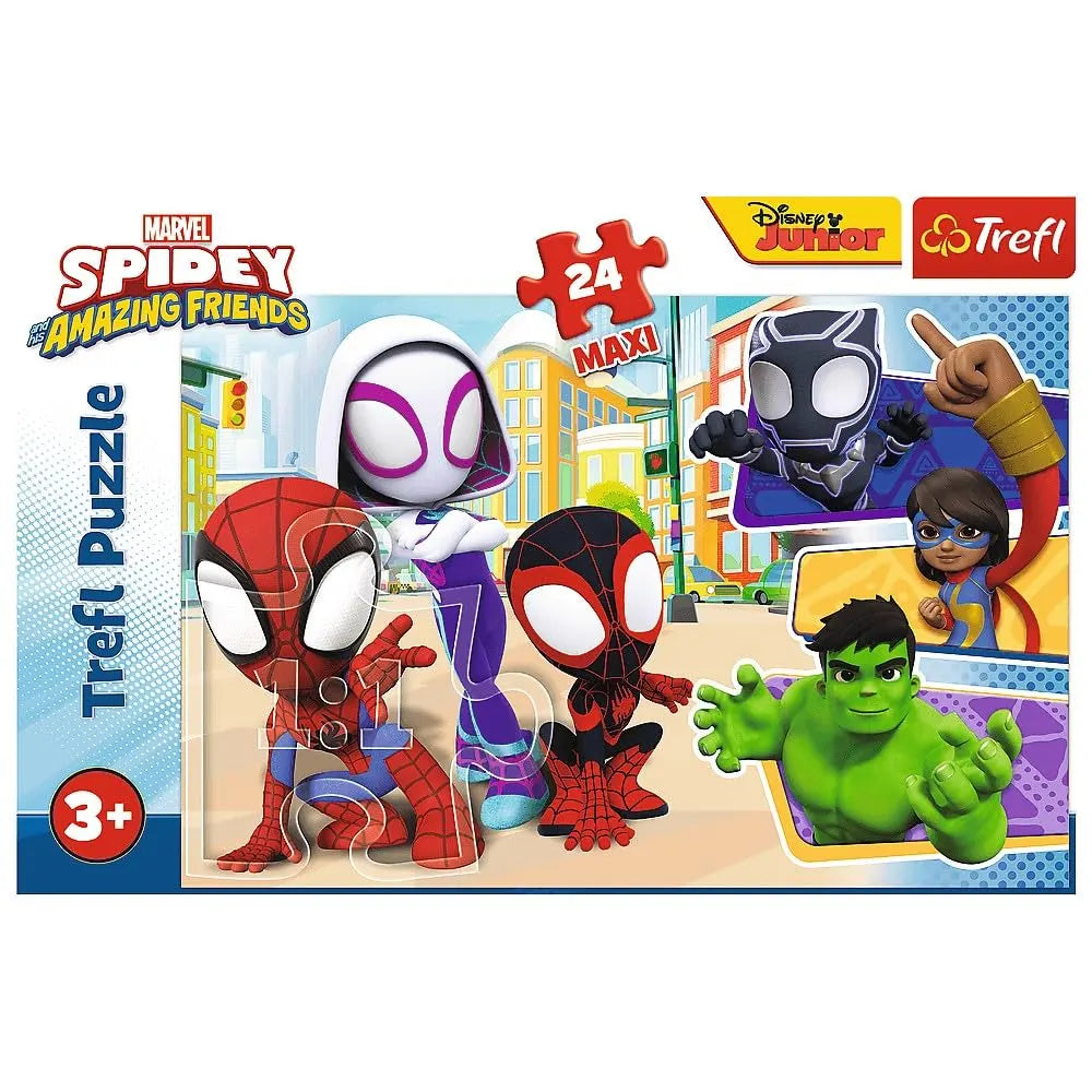 Trefl Puzzle Maxi Spidey & ses Amis 24 Pièces - 3A+