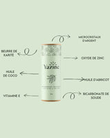 Yazine Déodorant Naturel Au The Vert & Musc Blanc - 35g