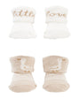 Lot de 4 Chaussons Bébé Carter's - Beige & Blanc