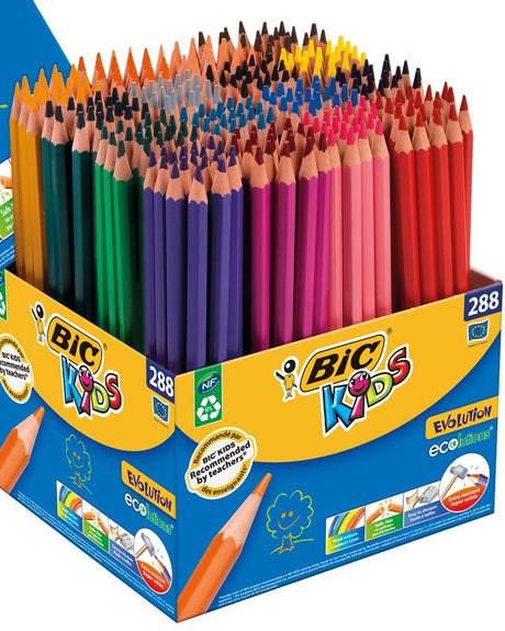 Boîte de 288 Crayons de couleur Bic Kids Evolution