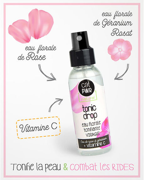 UrbanK Brume Visage Tonifiante à l'Eau Florale TONIC DROP - 60ml