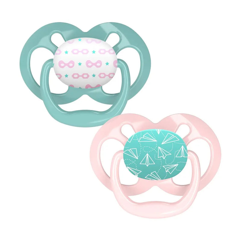 Dr. Brown's Lot de 2 Sucettes Advantage 6-18M - Rose & Vert
