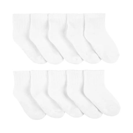 Lot de 10 Paires de Chaussettes Invisibles Carter's - Blanc