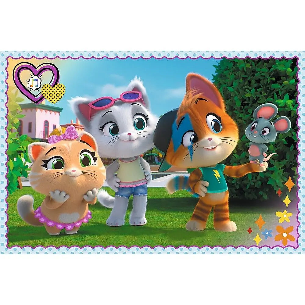 Trefl Puzzle 60 pièces Jeux Avec des Amis Rainbow 44 Cats - 4A+