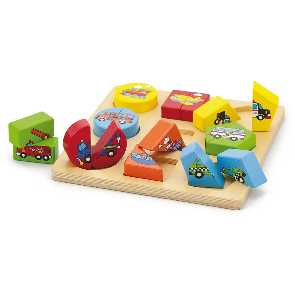 Viga Toys Puzzle de Formes Véhicules 18M+ 