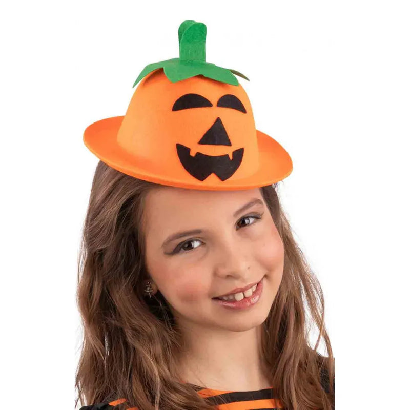 Bombín de calabaza de fieltro mini