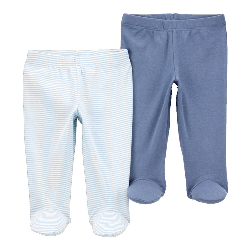 Lot de 2 Pantalons en Coton Bébé Carter's - Bleu & Bleu Ciel