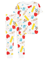 Carter's Baby 2-Piece Fitted Cotton Back To School Pajamas - Multicolor