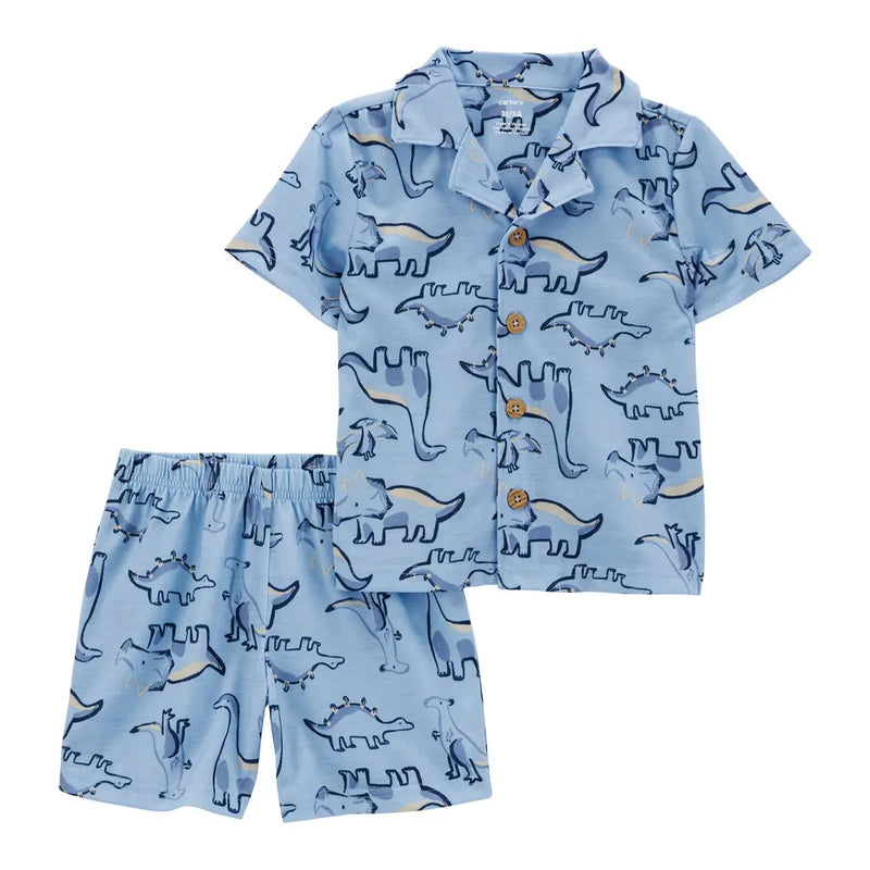 Carter's 2-Piece Pajama Set - Blue Dinosaur