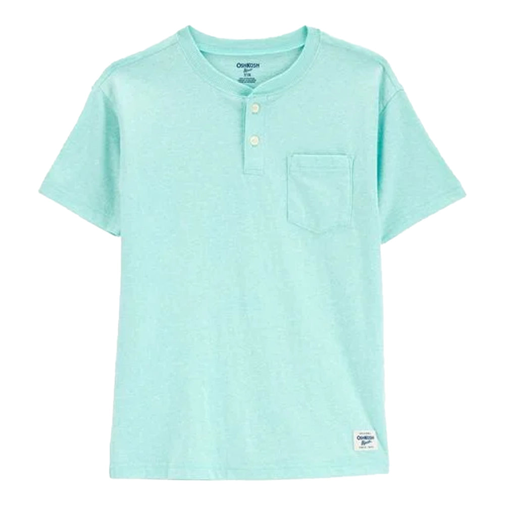 Camiseta Henley con bolsillo para Niño OshKosh - Turquesa