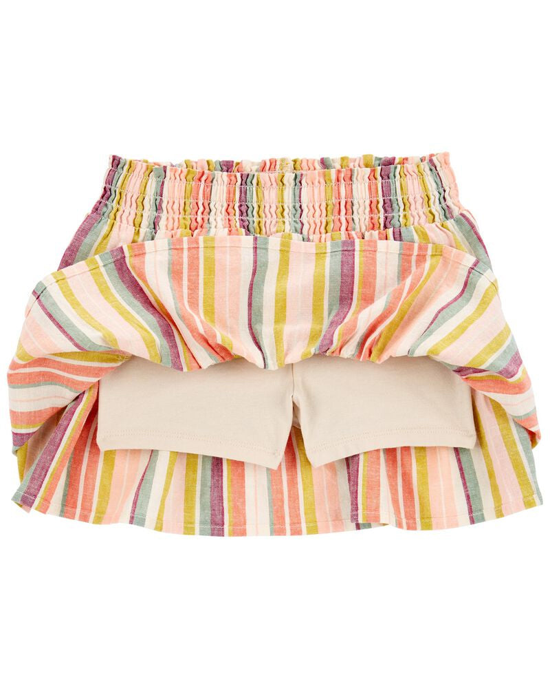 Jupe-Short En Lin À Rayures Carter's - Multicolore