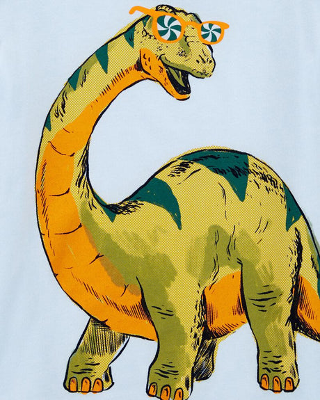 T-Shirt En Jersey À Imprimé De Dinosaure Bébé Carter's - Bleu Ciel