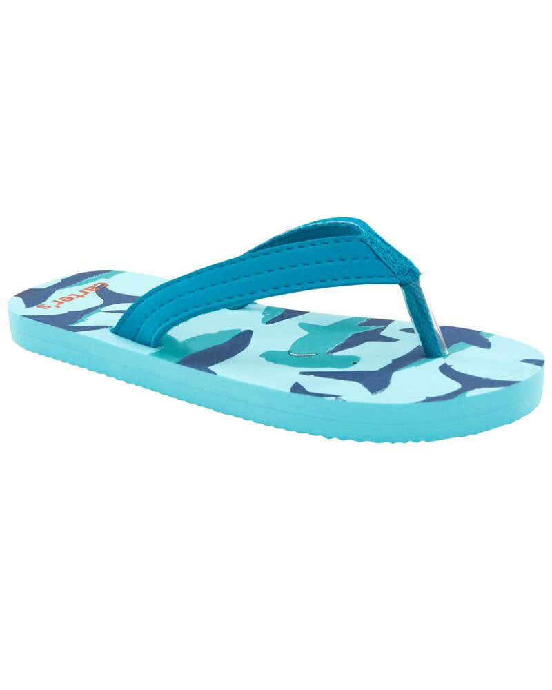 Carter's Shark Print Beach Sandals - Blue