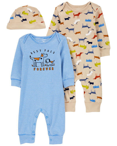 Lot de 2 Grenouillères Sans Pieds En Coton Bébé Carter's - Multicolore