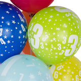 Set de 6 Globos de Látex Impresos con el Número 6 – 30cm