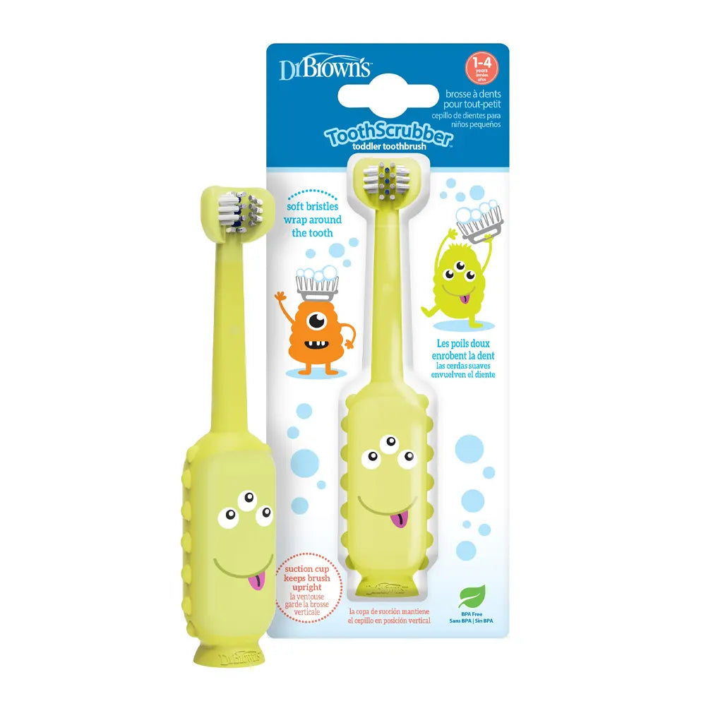 Dr. Brown's Brosse à Dents Monster 1-4 ans – Jaune