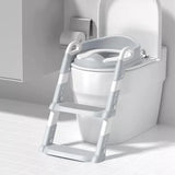 Réducteur de Toilette Pliable avec Échelle 18M+ - Gris