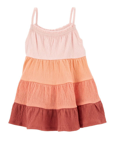 Robe En Jersey Froissé à Volants Bébé OshKosh - Multicolore