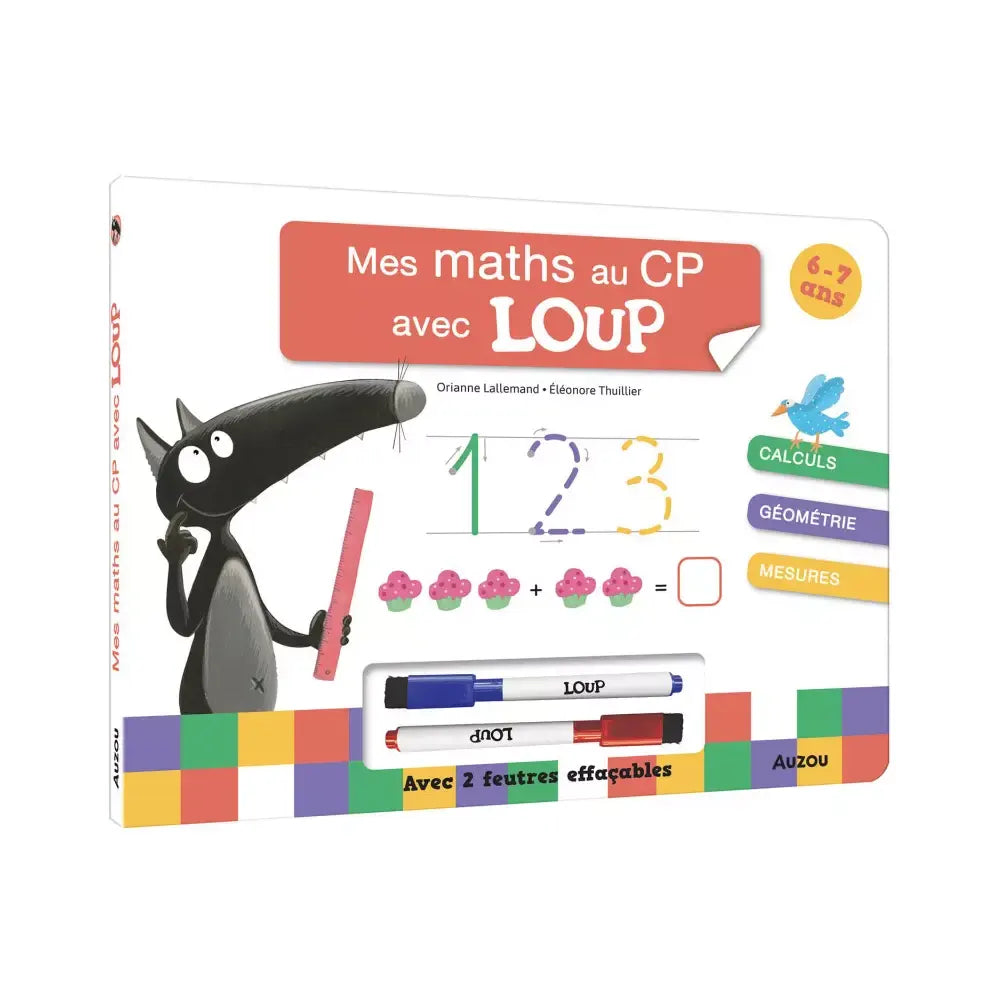 Mes Maths au CP avec Loup - Livre-ardoise