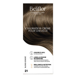 Beliflor Unidose Coloration Crème pour Cheveux 120ml -  N° 21 Blond Cendré