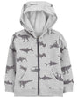 Sweat À Capuche Zippé Dinosaure Bébé Carter's - Gris