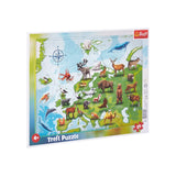 Trefl Puzzle Carte de l'Europe et ses animaux 25 pièces - 4+