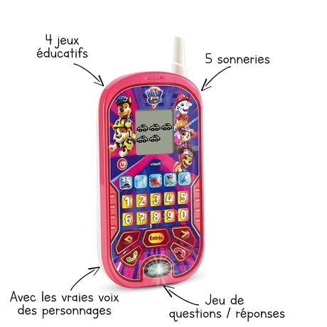 Vtech Smartphone Éducatif Pat Patrouille - Rose