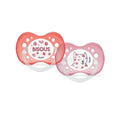 Set de 2 Chupetes Anatómicos de Silicona Dodie +18m - Rosa