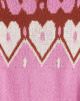 Pull Cœur Mohair Carter's - Rose