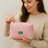 Trousse Babymat - Nid d'abeille - Rose Pétale