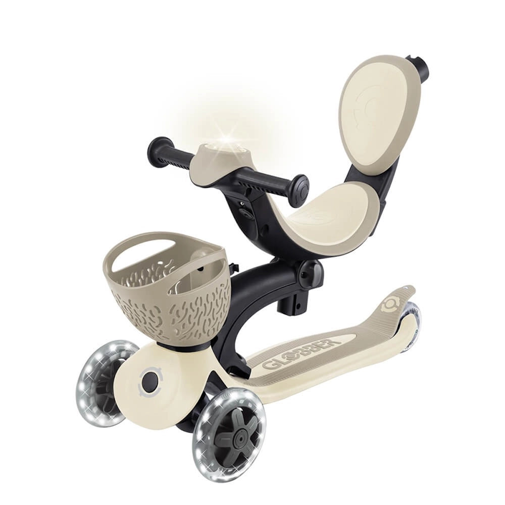 Globber Patinete Evolutivo GO UP BABY LIGHTS con Cesta 360° - Topo