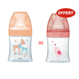 Offre : Biberon Verre Dodie Anti-Colique en Verre 150ml (0-6m) Beige Biche = Biberon Rose Sensation+ Gratuit 