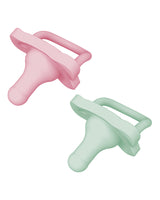 Dr. Brown's Pack de 2 Sucettes en Silicone HappyPaci 0-6M - Rose & Vert