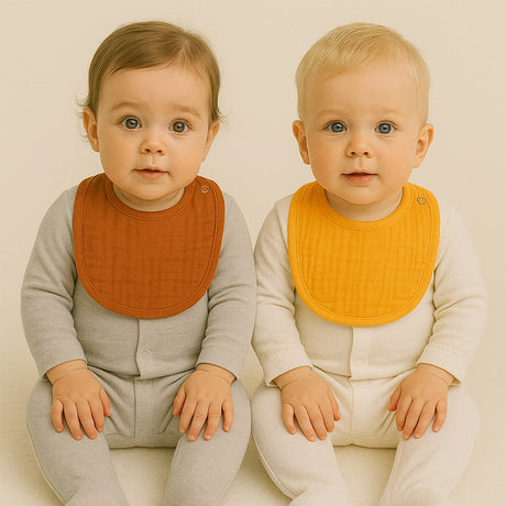 Lot de 2 Bavoirs Babymat - Terracotta