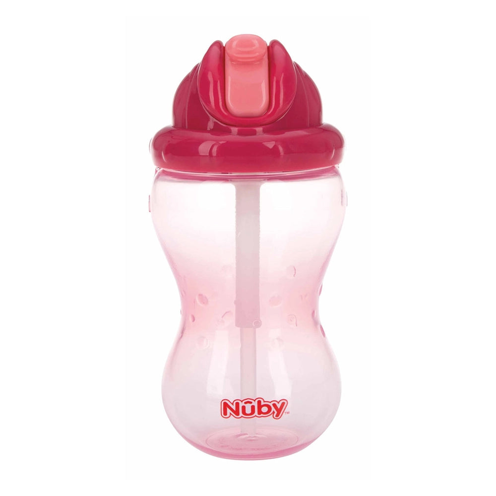 Nûby Flip-It No-Spill Straw Cup 300ml 12M+ - Pink