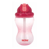 Nûby Flip-It No-Spill Straw Cup 300ml 12M+ - Pink
