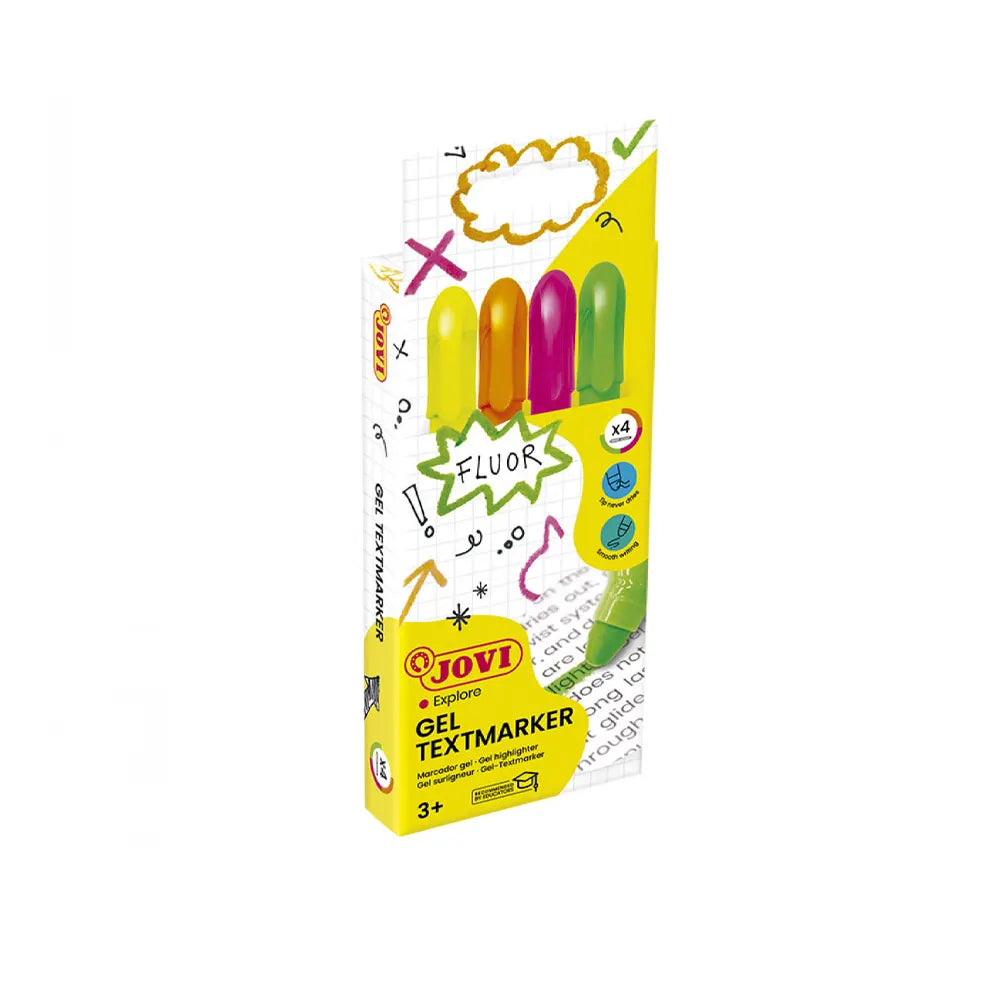 Jovi Étui de 4 Surligneurs Gel - Couleurs Assorties