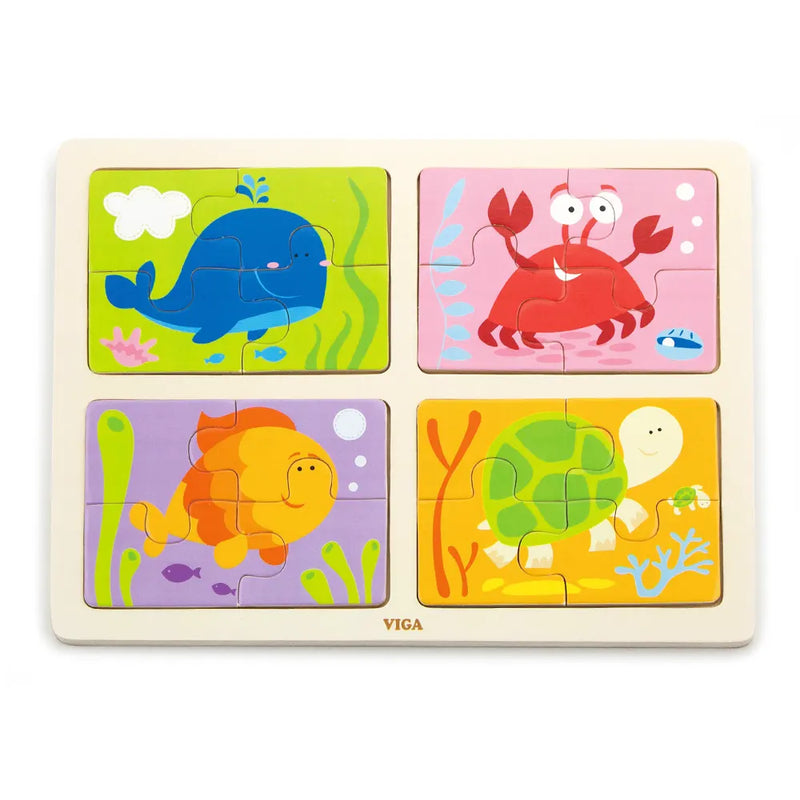 فيجا تويز بازل خشبي المحيط 4 في 1 +18 شهراً
