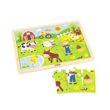 Viga Toys Puzzle 24 Pièces la Ferme en Bois 24M+