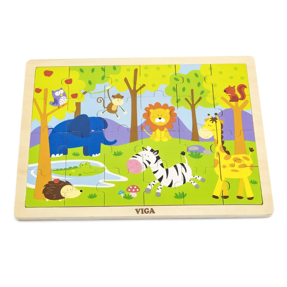 Viga Toys Puzzle 24 Pièces Jungle en Bois 24M+