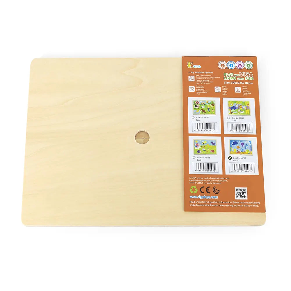 Viga Toys Puzzle 24 Pièces Océan en Bois 24M+
